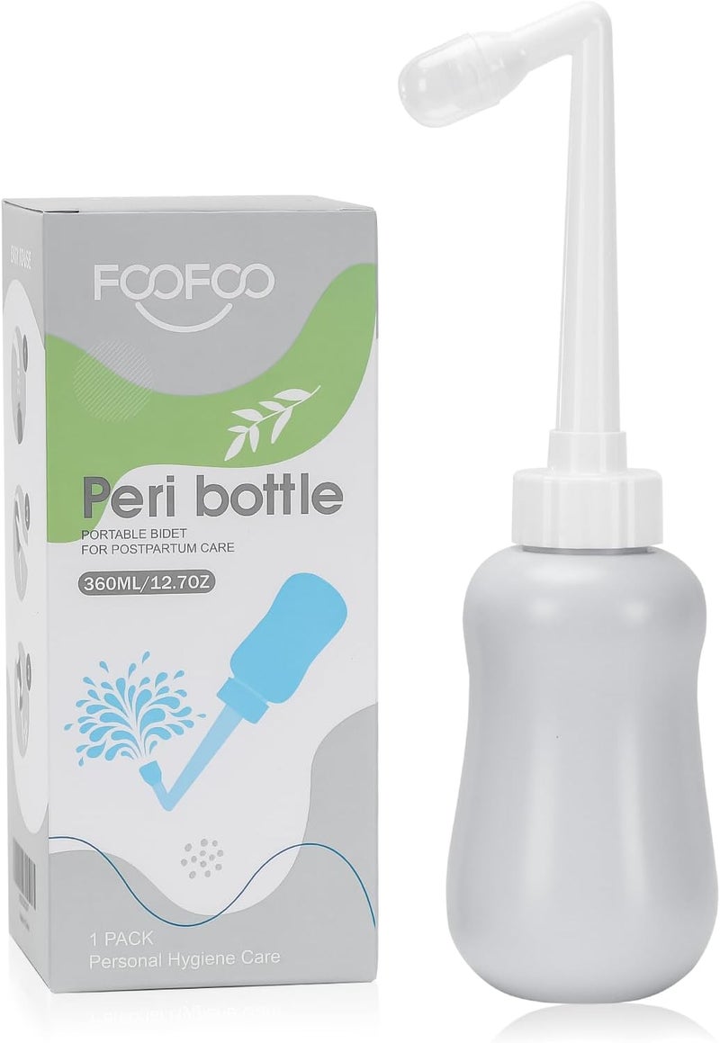 Foo Foo Peri Bottle for Postpartum Care, Postpartum Essentials, Feminine Care 12 oz Gray (Gray) - Image 1
